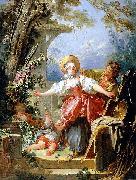 Jean-Honore Fragonard The Blind man bluff game oil on canvas